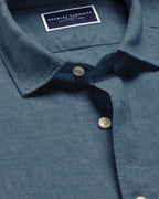 Charles Tyrwhitt Pure Linen Shirt - Airforce Blue