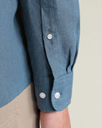 Charles Tyrwhitt Pure Linen Shirt - Airforce Blue
