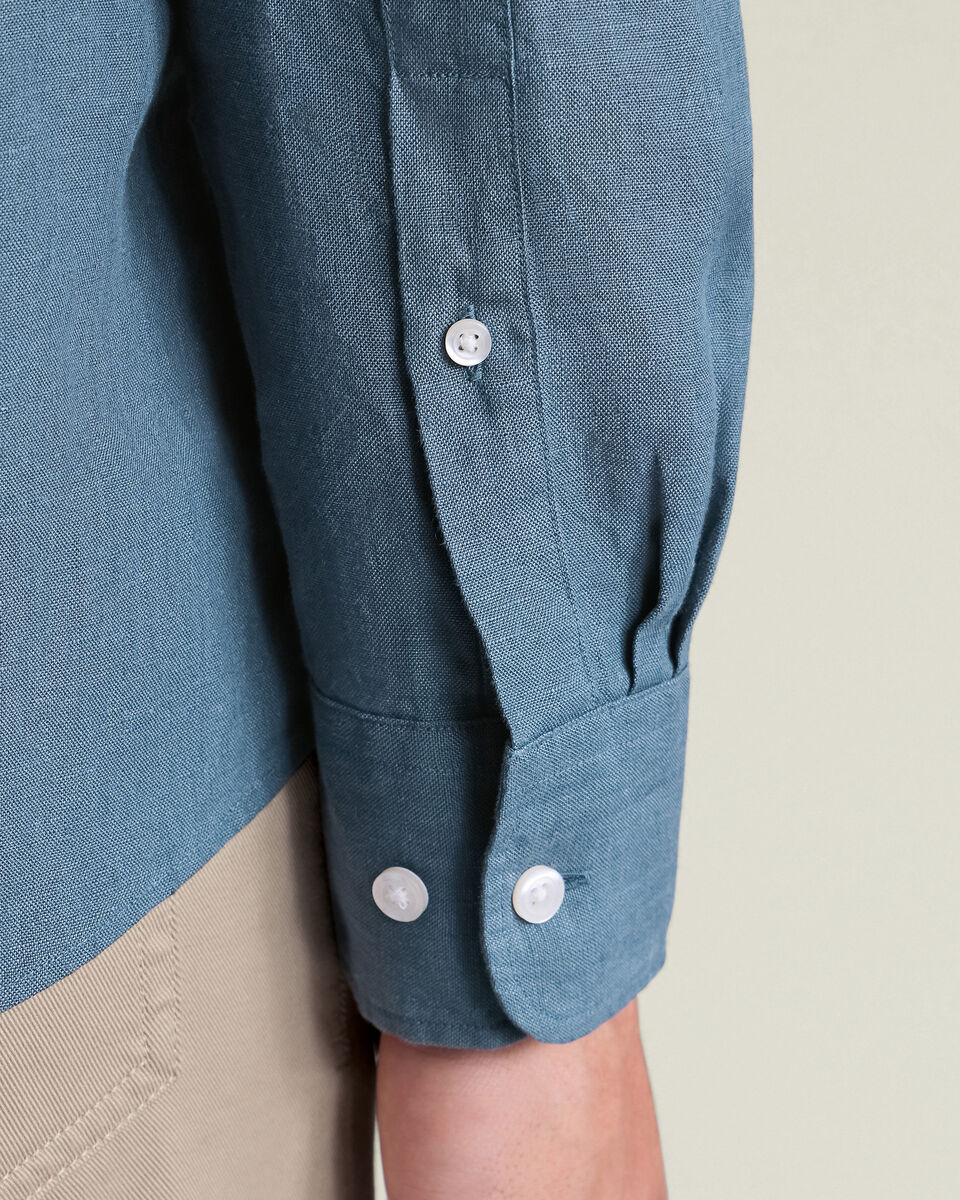Charles Tyrwhitt Pure Linen Shirt - Airforce Blue