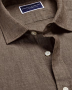 Charles Tyrwhitt Pure Linen Shirt - Mocha