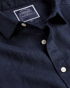 Charles Tyrwhitt Pure Linen Shirt - Navy