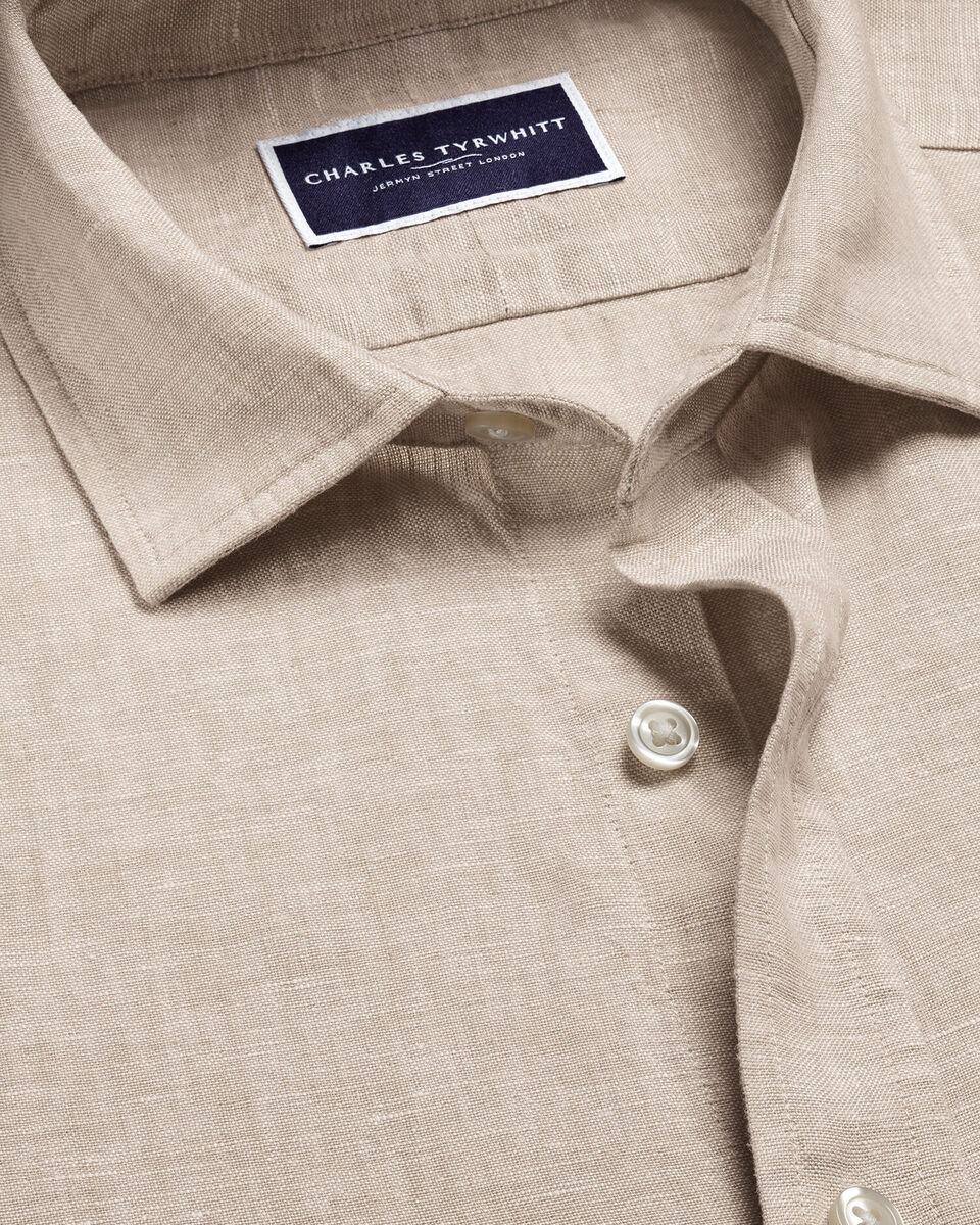Charles Tyrwhitt Pure Linen Shirt - Oatmeal