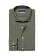 Charles Tyrwhitt Pure Linen Shirt - Olive Green