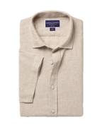 Charles Tyrwhitt Pure Linen Short Sleeve Shirt - Oatmeal