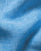 Charles Tyrwhitt Short Sleeve Pure Linen Shirt – Ocean Blue