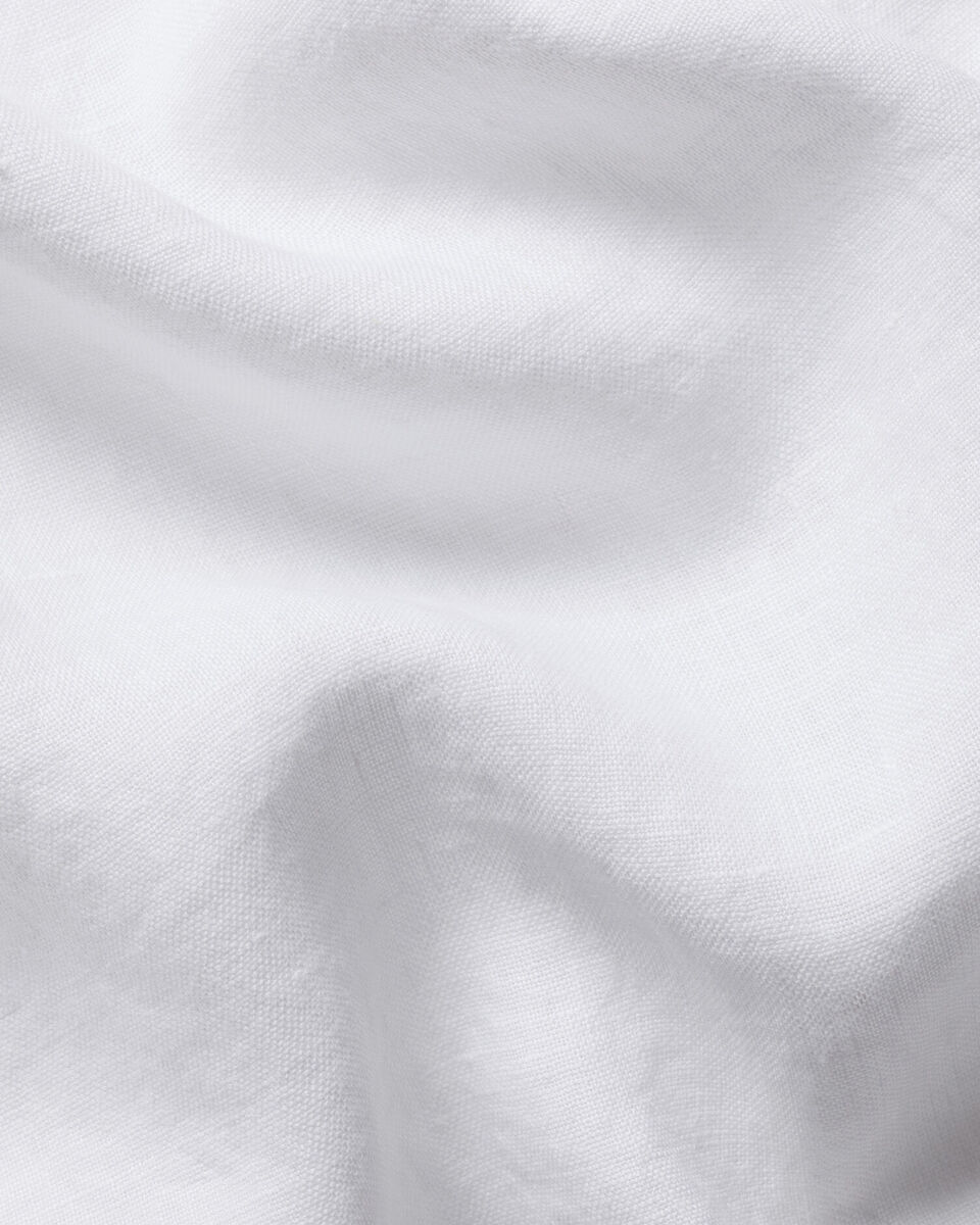 Charles Tyrwhitt Short Sleeve Pure Linen Shirt - White