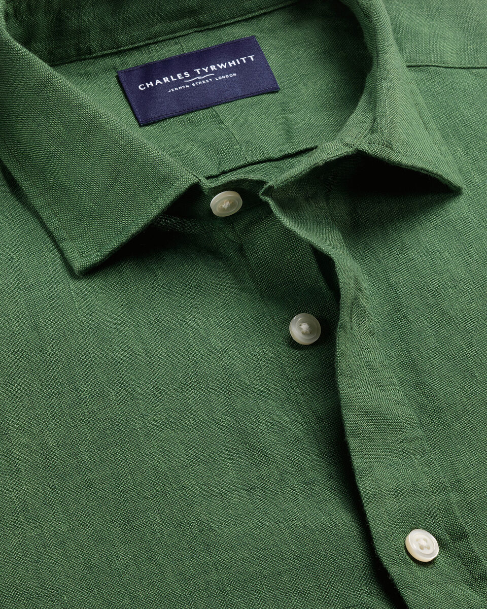 Charles Tyrwhitt Pure Linen Shirt - Green