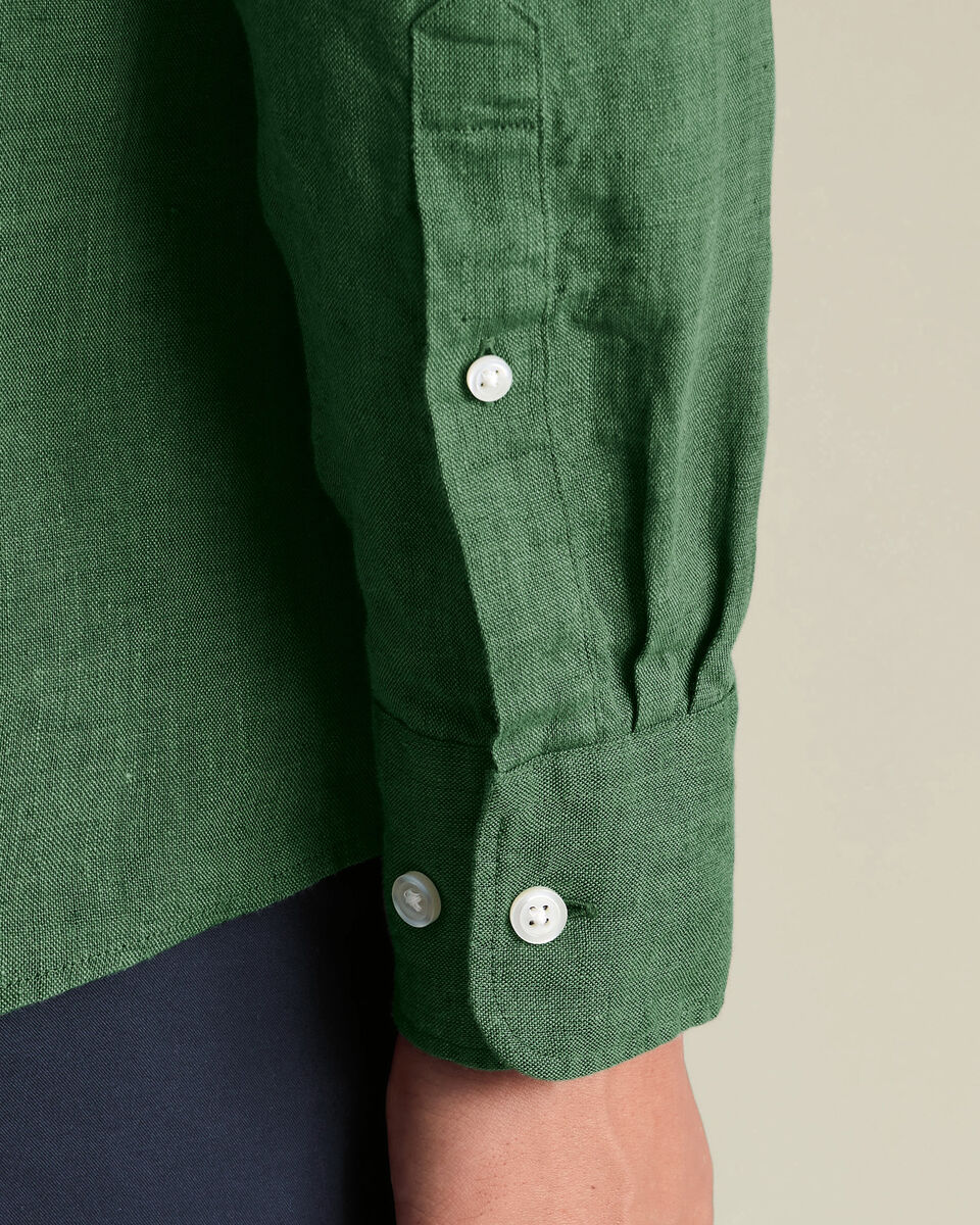 Charles Tyrwhitt Pure Linen Shirt - Green