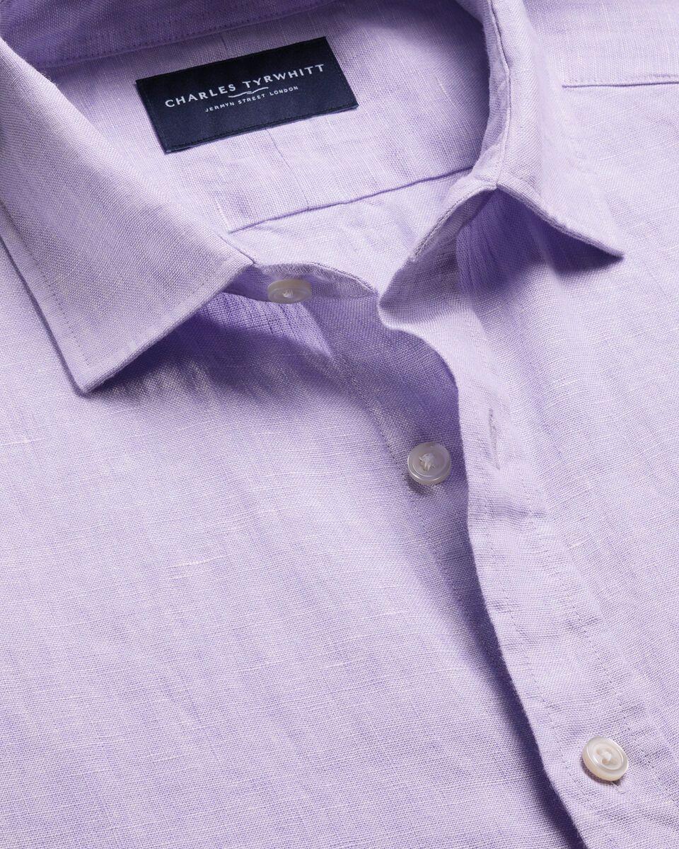 Charles Tyrwhitt Pure Linen Shirt - Lilac