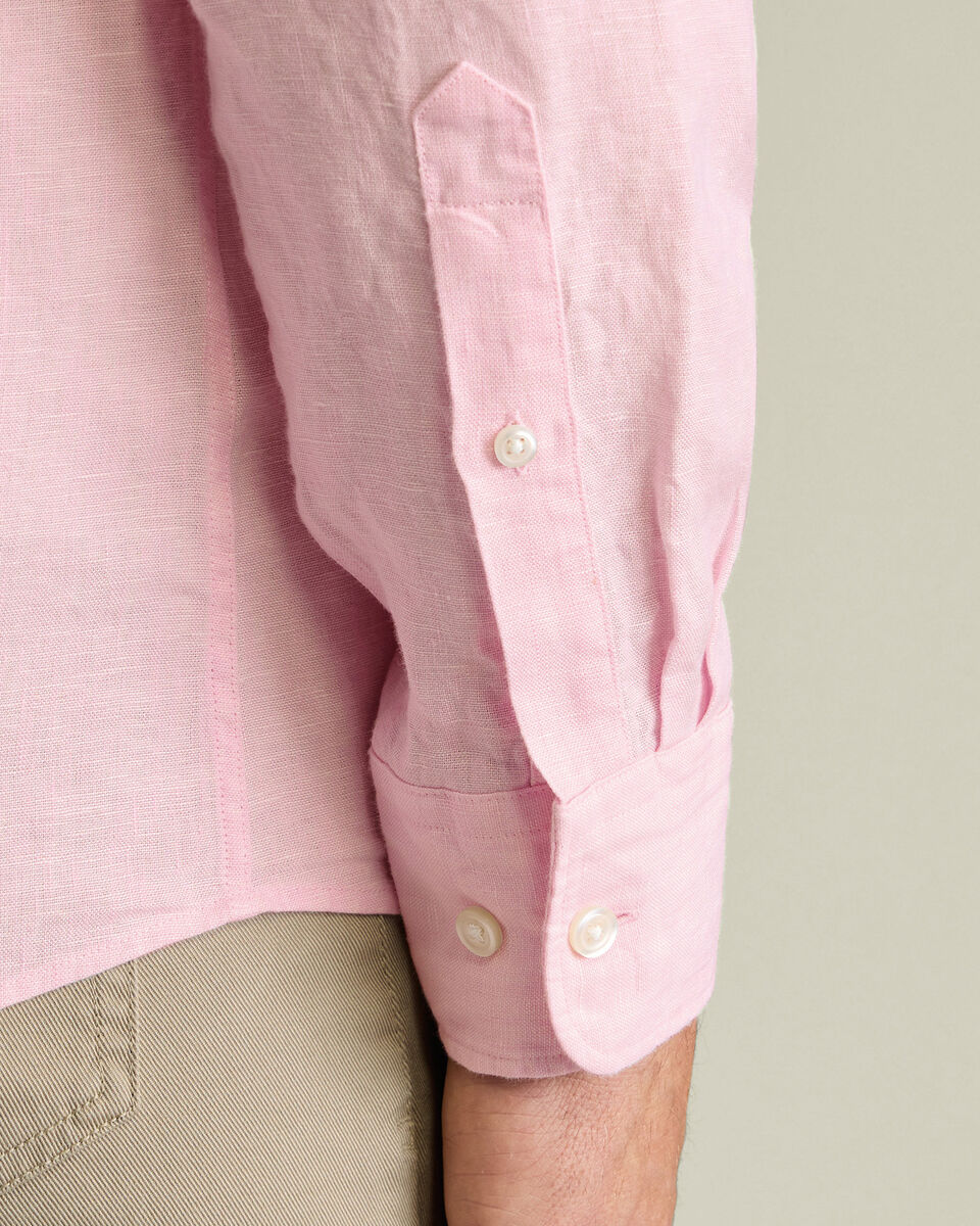 Charles Tyrwhitt Pure Linen Shirt - Pink
