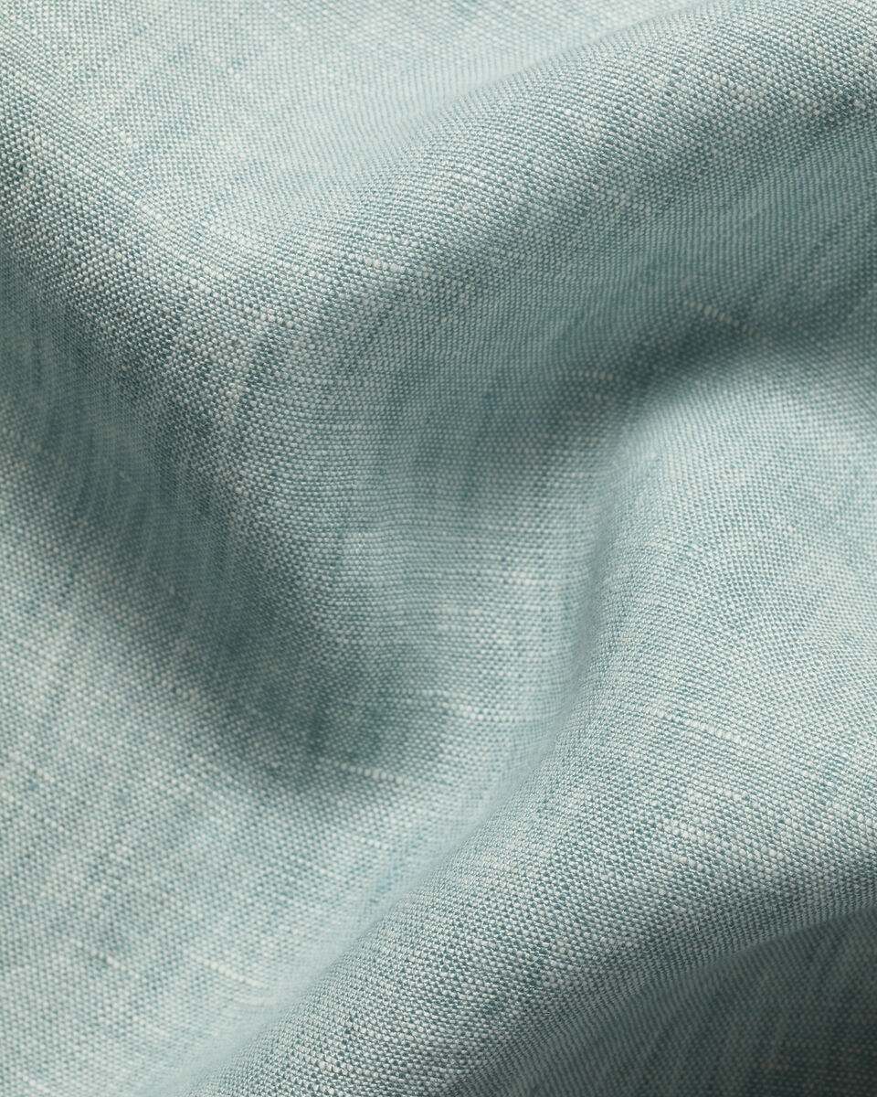 Charles Tyrwhitt Pure Linen Shirt - Pale Teal Green