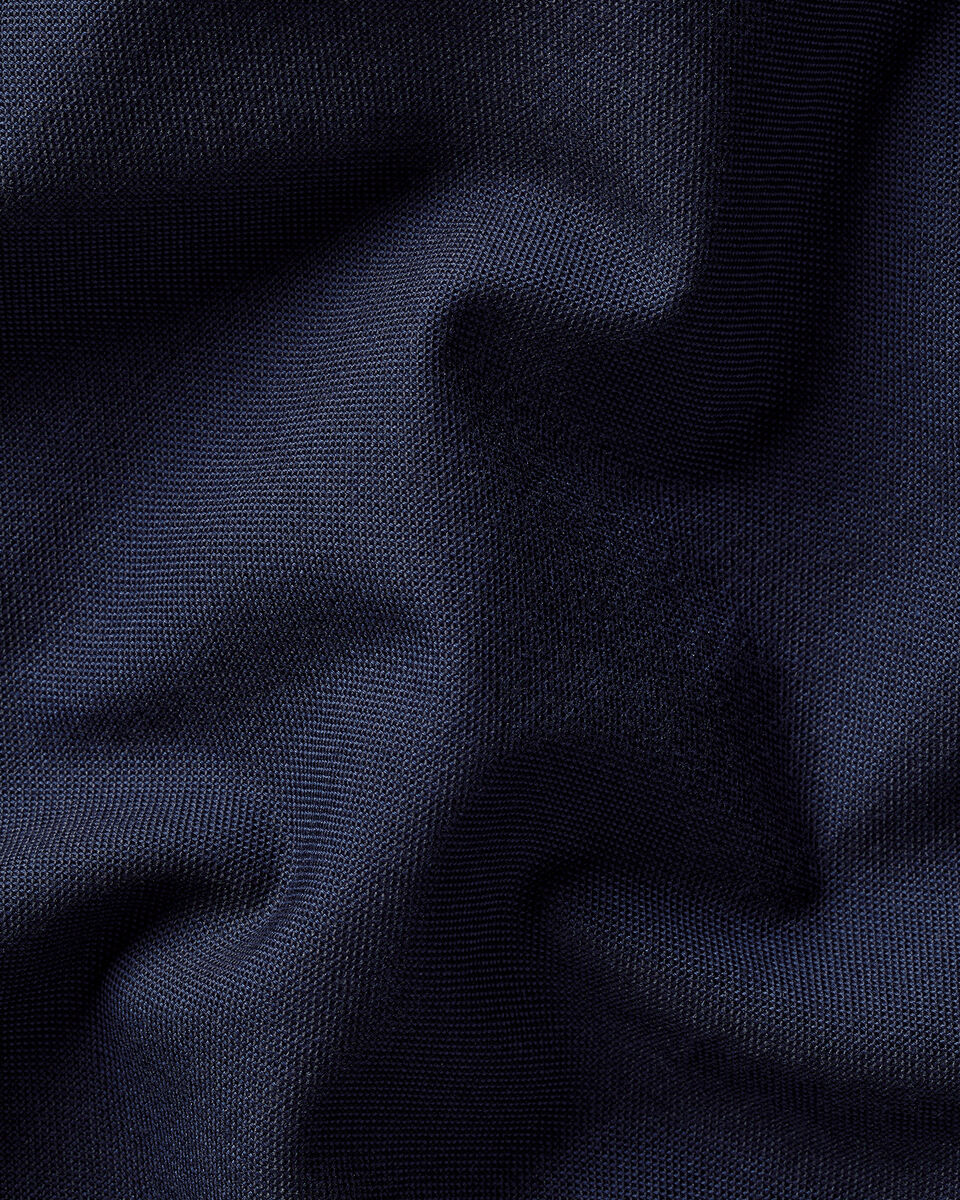 Charles Tyrwhitt Collarless Stretch Washed Oxford Shirt - Ink Blue