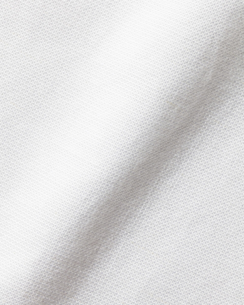 Charles Tyrwhitt Collarless Cotton Linen Shirt - White