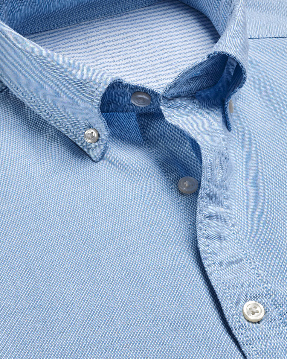 Charles Tyrwhitt Stretch Washed Oxford Shirt - Sky Blue