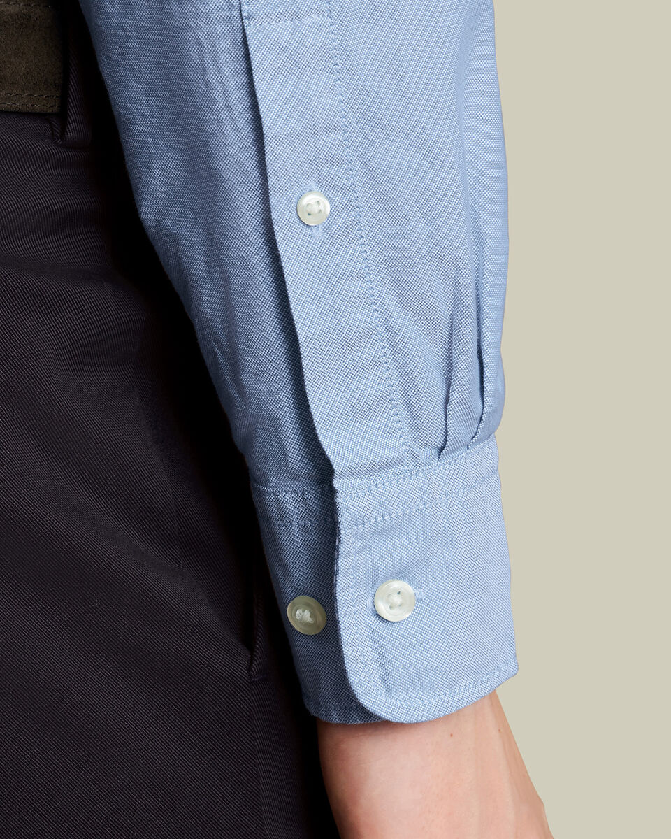 Charles Tyrwhitt Stretch Washed Oxford Shirt - Sky Blue