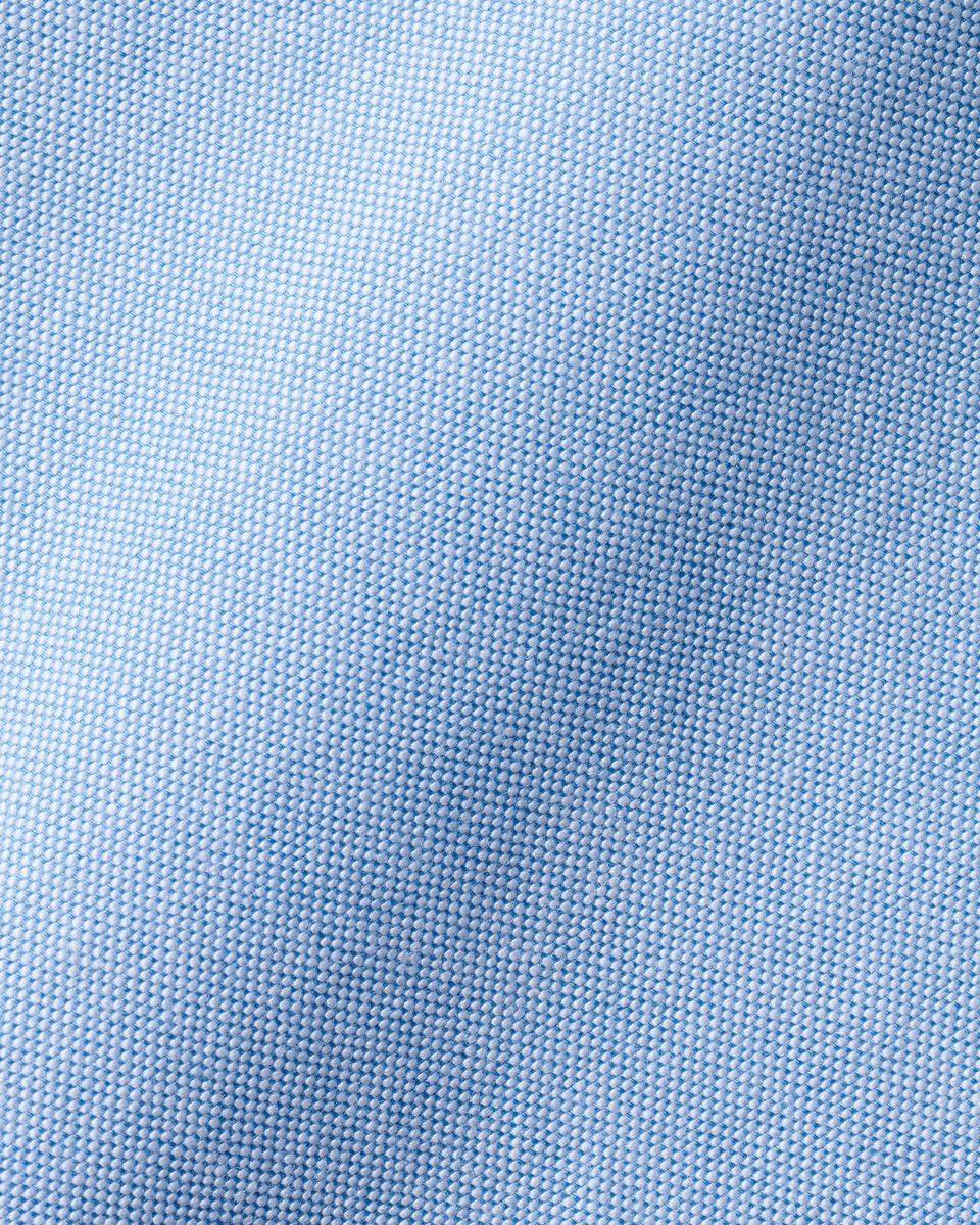 Charles Tyrwhitt Short Sleeve Stretch Washed Oxford Shirt - Sky Blue