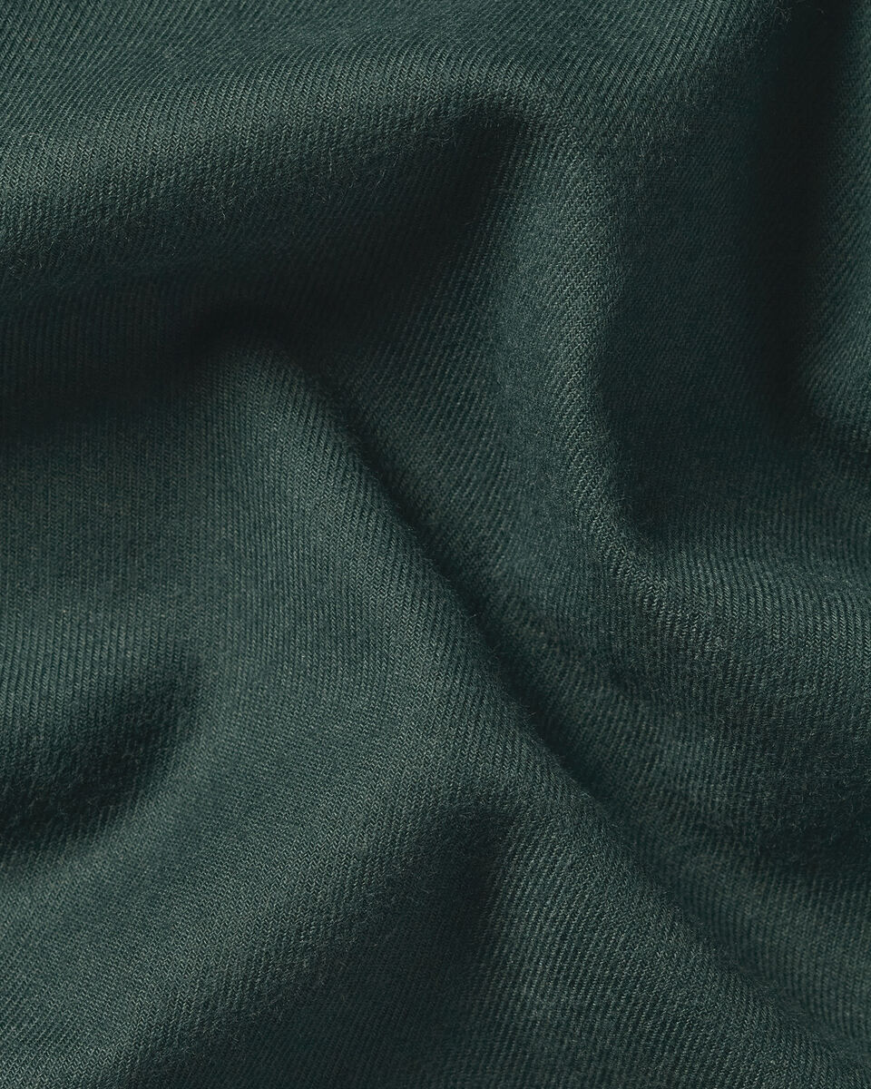 Charles Tyrwhitt Brushed Flannel Shirt - Forest Green