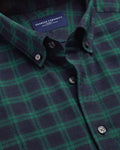Charles Tyrwhitt Brushed Flannel Shirt - Navy & Green