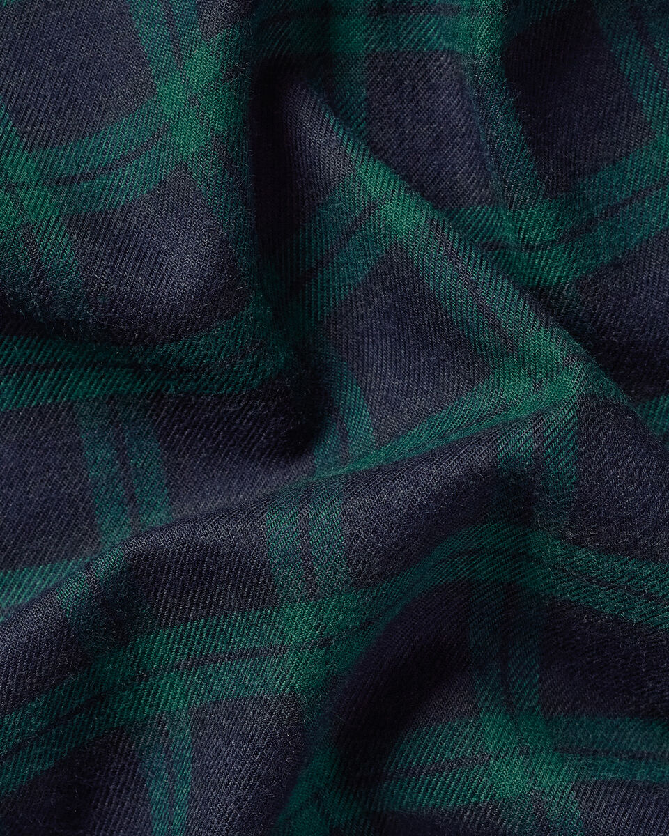 Charles Tyrwhitt Brushed Flannel Shirt - Navy & Green
