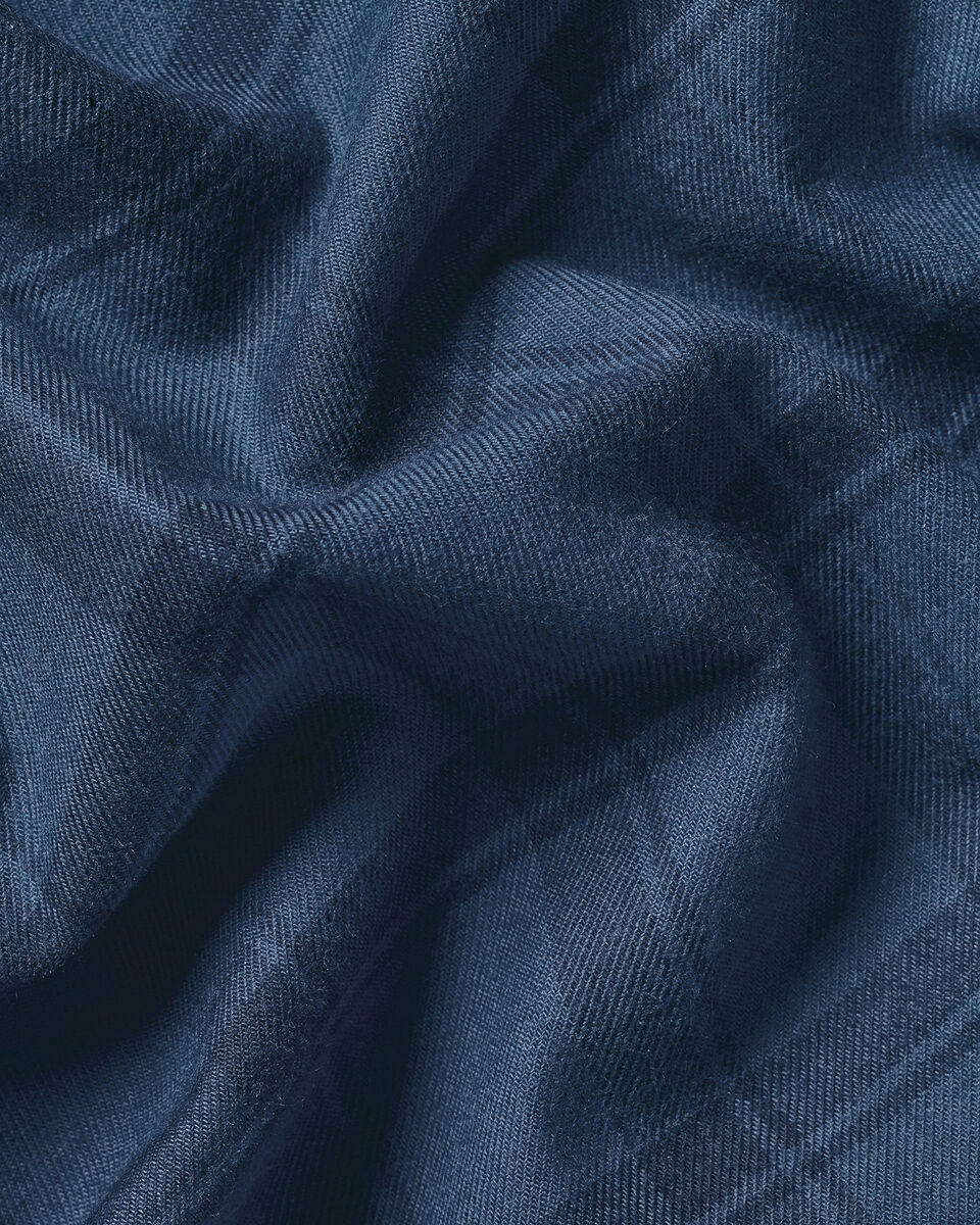 Charles Tyrwhitt Brushed Flannel Shirt - Petrol Blue
