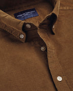 Charles Tyrwhitt Corduroy Stretch Shirt - Tan