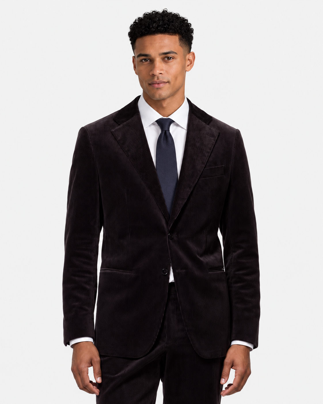 Hawes & Curtis Tailored Fit Chocolate Cord 1913 Suit