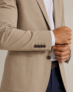 Charles Tyrwhitt Cotton Stretch Jacket - Taupe