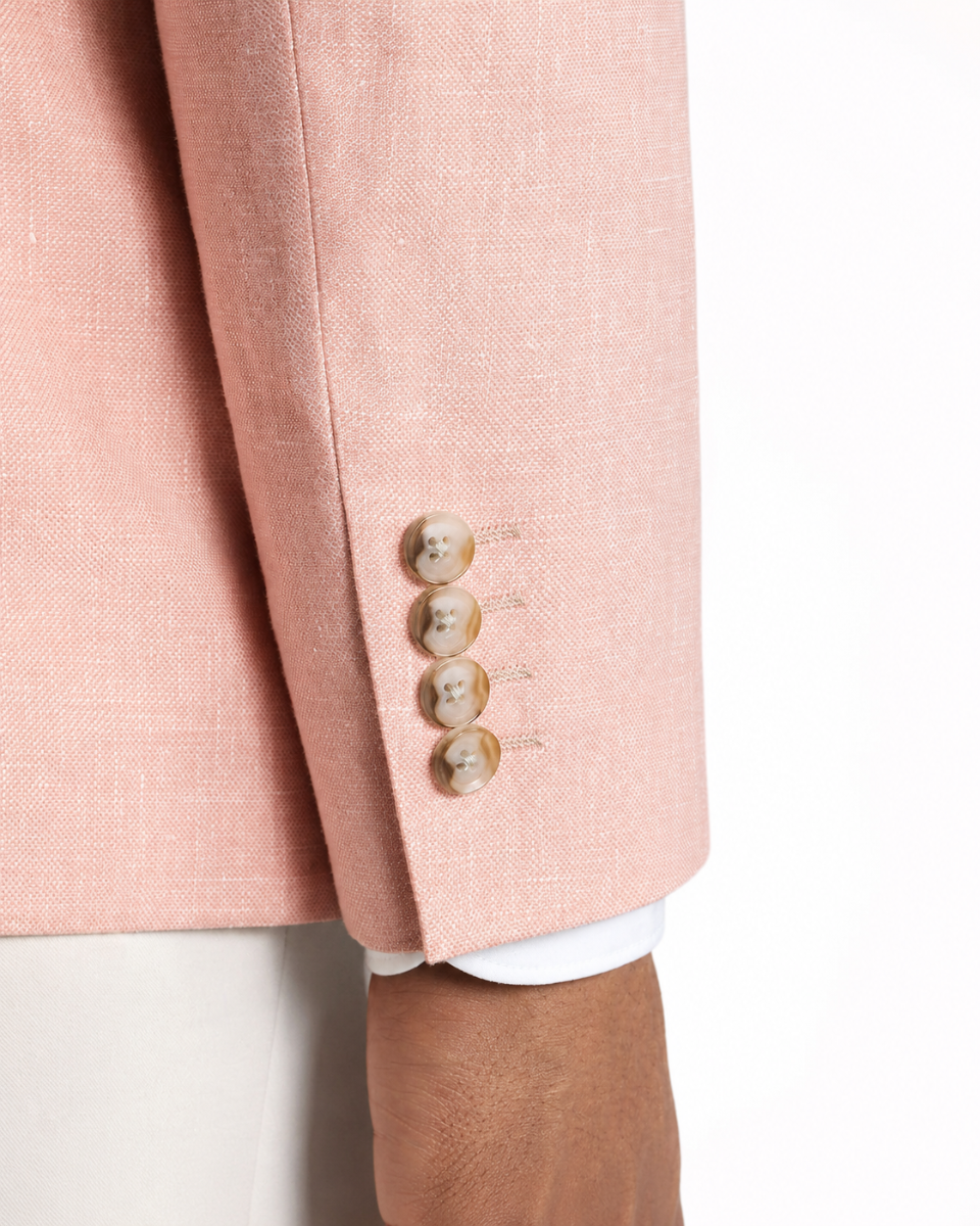 Charles Tyrwhitt Linen Cotton Jacket - Peach - LuxxeCoast