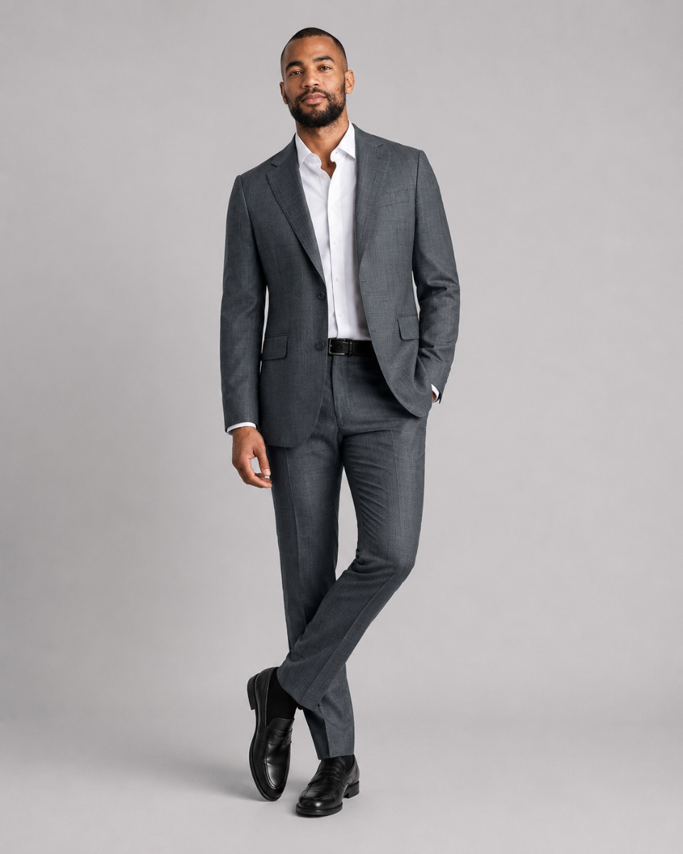 Charles Tyrwhitt Luxury Italian Suit - Graphite Grey - LuxxeCoast