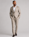 Charles Tyrwhitt Natural Stretch Twill Suit - Taupe - LuxxeCoast