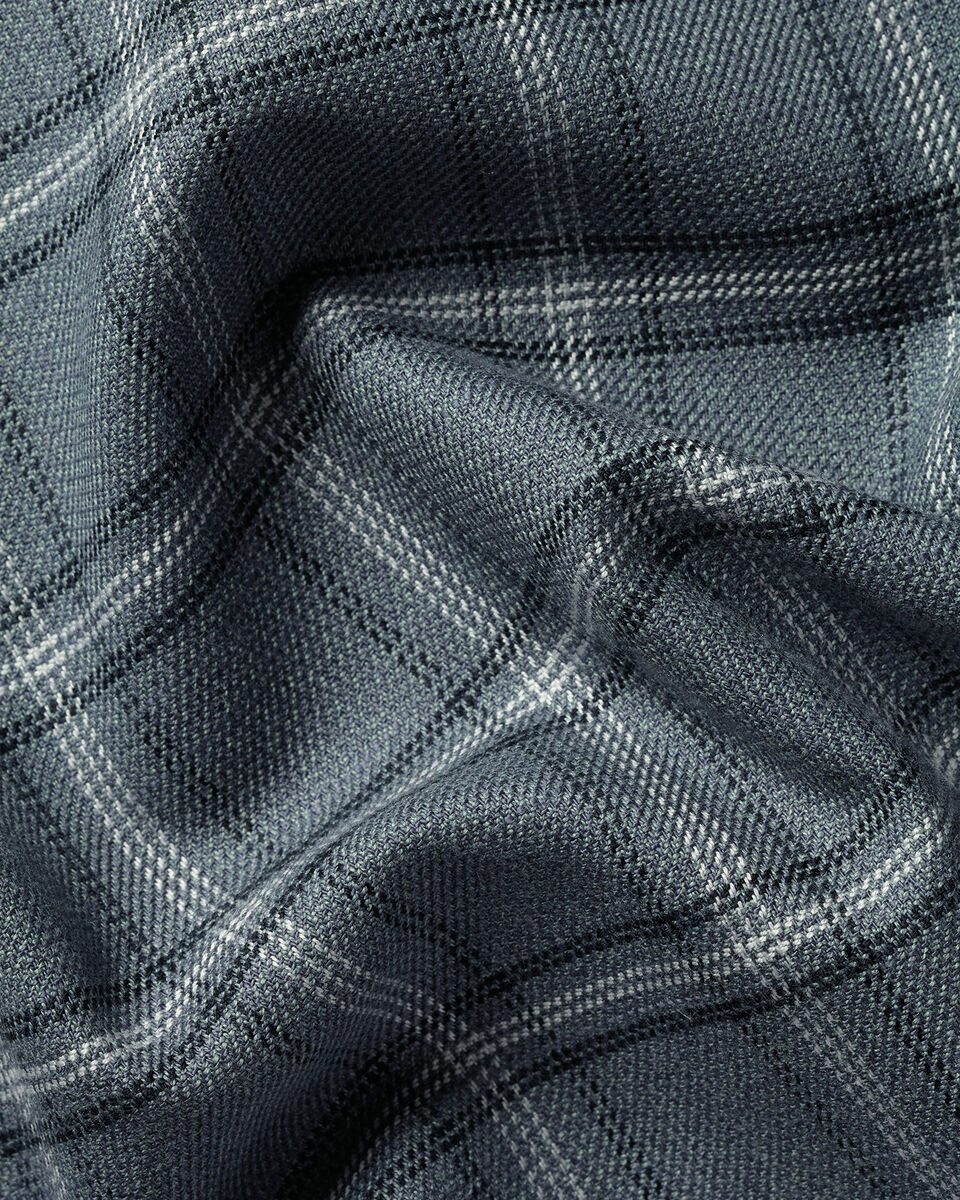 Charles Tyrwhitt Non-Iron Twill Check Shirt - Graphite Grey