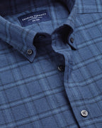 Charles Tyrwhitt Non-Iron Twill Check Shirt - Indigo Blue