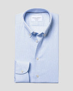 Charles Tyrwhitt Non-Iron Twill Grid Check Shirt - Cornflower Blue