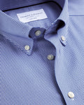 Charles Tyrwhitt Non-Iron Twill Puppytooth Shirt - Royal Blue