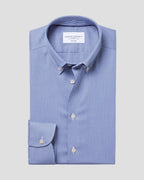 Charles Tyrwhitt Non-Iron Twill Puppytooth Shirt - Royal Blue