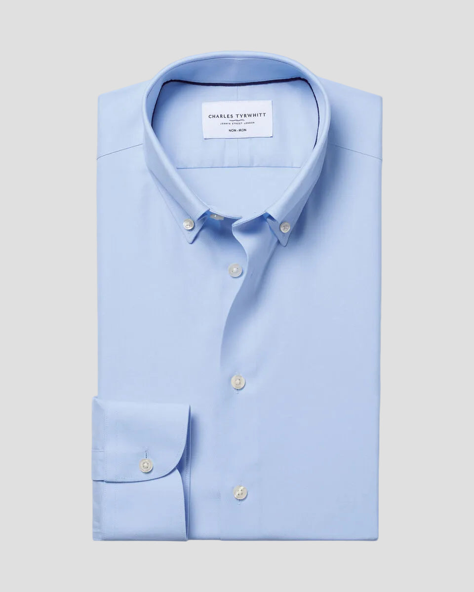 Charles Tyrwhitt Non-Iron Twill Shirt - Sky Blue