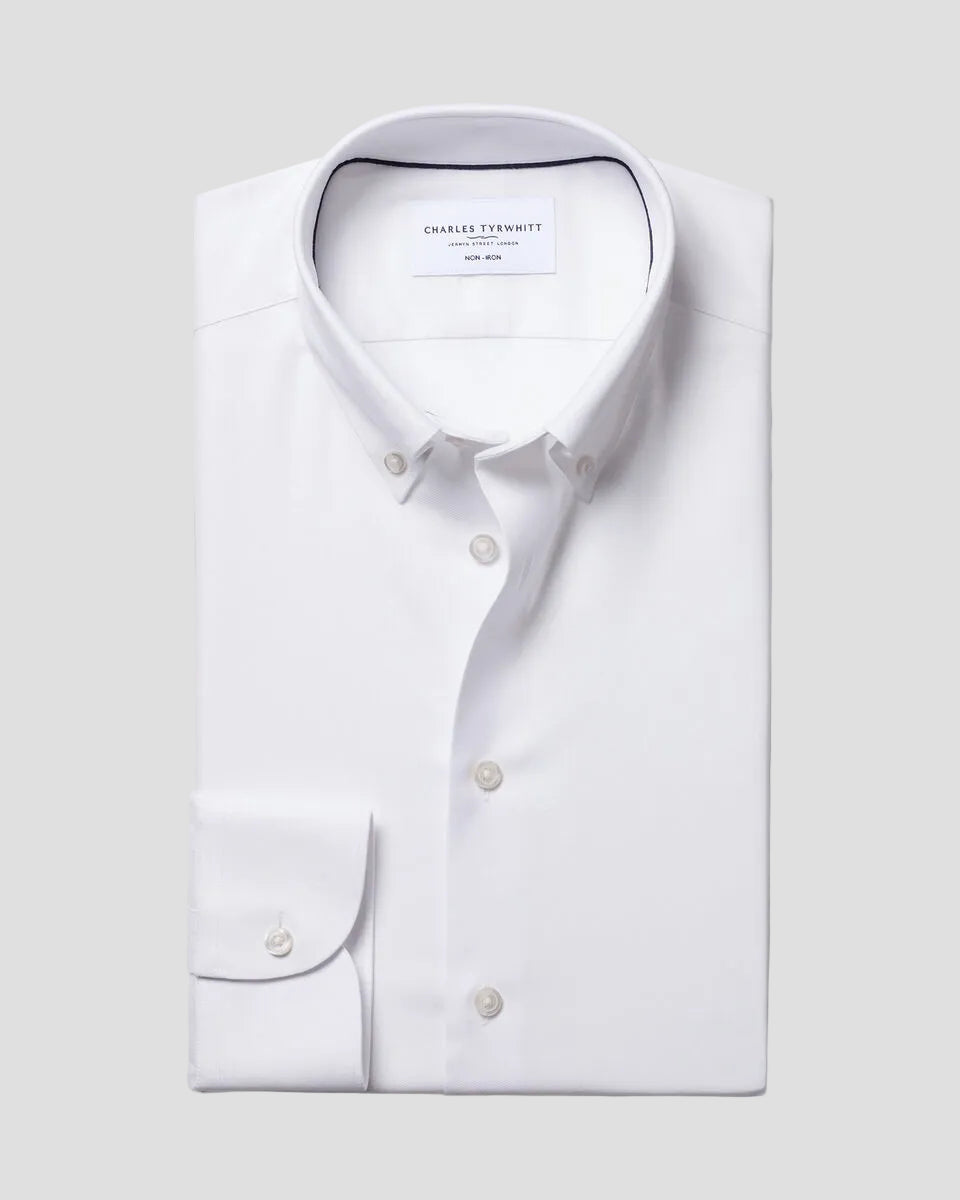 Charles Tyrwhitt Non-Iron Twill Shirt - White