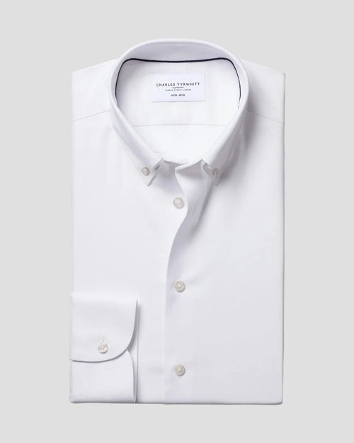 Charles Tyrwhitt Non-Iron Twill Shirt - White