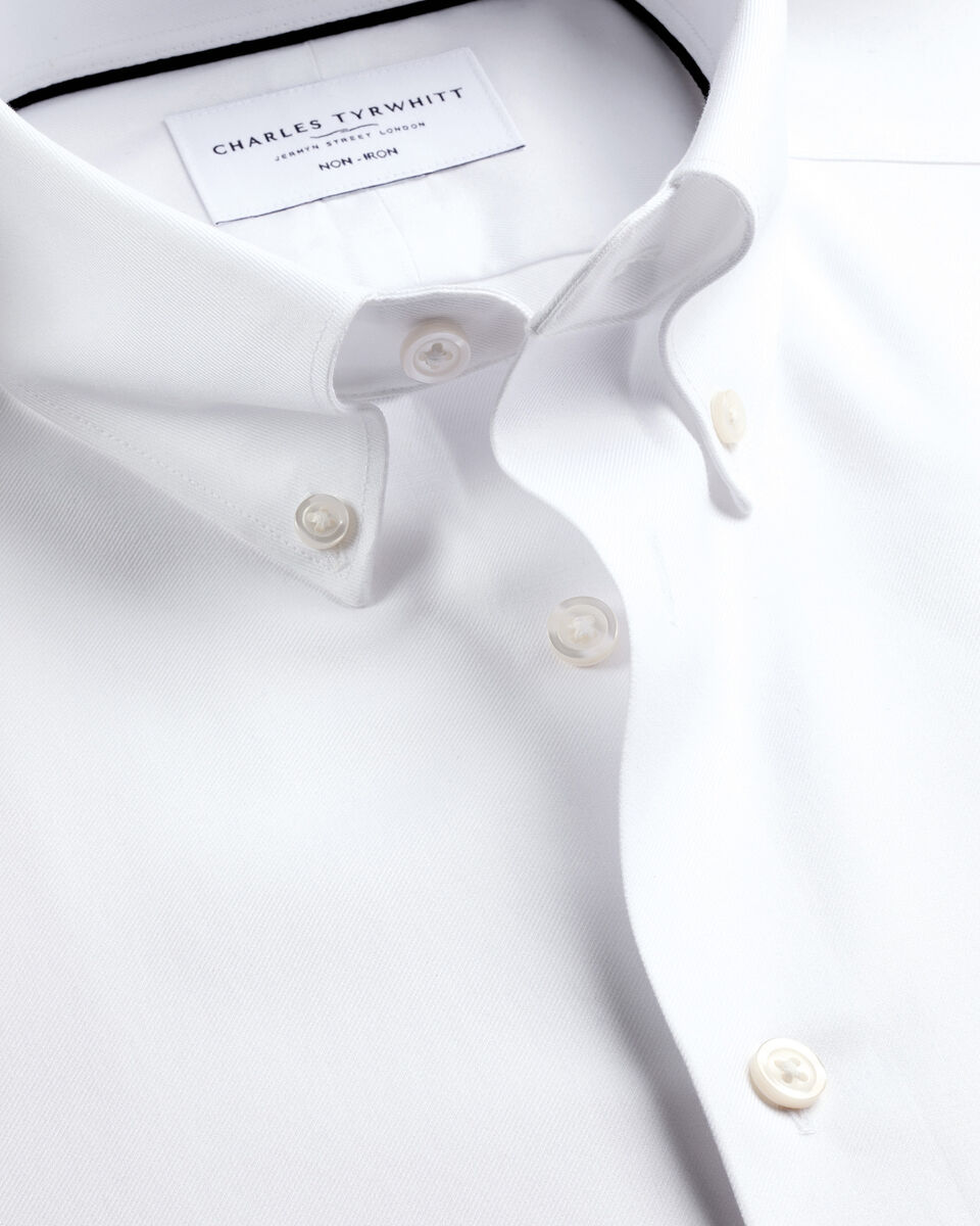 Charles Tyrwhitt Non-Iron Twill Shirt - White