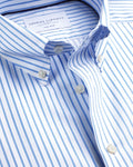 Charles Tyrwhitt Non-Iron Twill Stripe Shirt - Cornflower Blue