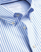 Charles Tyrwhitt Non-Iron Twill Stripe Shirt - Cornflower Blue