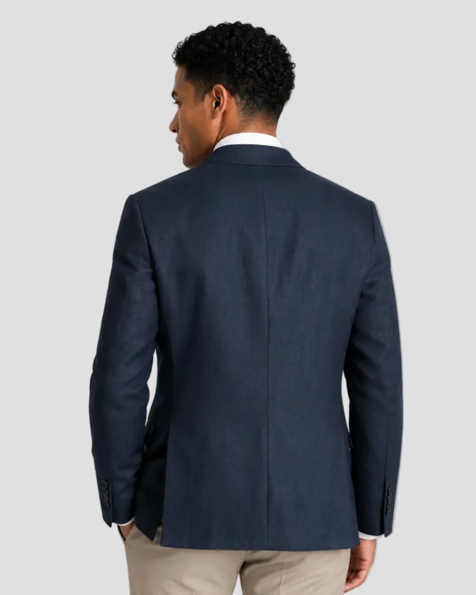 Charles Tyrwhitt Pure Linen Jacket – Navy - LuxxeCoast