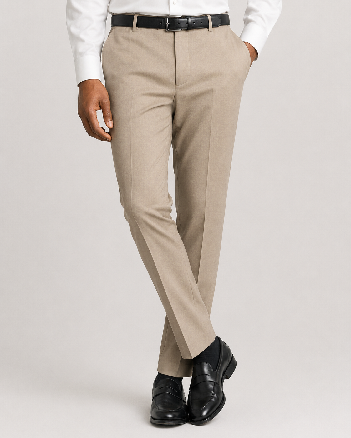 Charles Tyrwhitt Smart Texture Trousers - Limestone