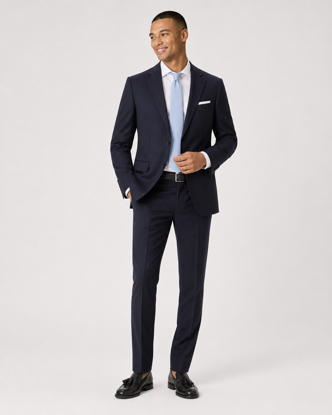 Charles Tyrwhitt Stripe Suit - Dark Navy