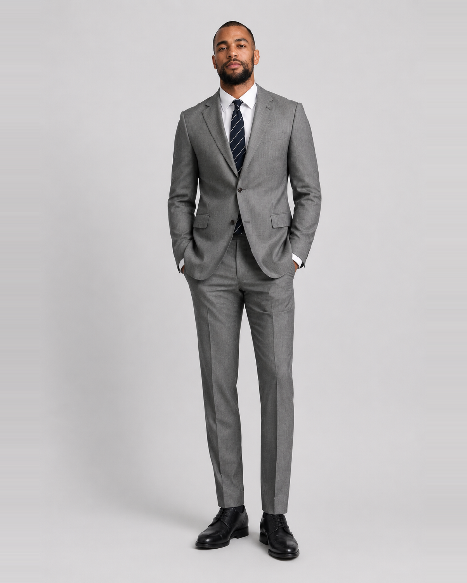 Charles Tyrwhitt Ultimate Performance Sharkskin Suit - Grey - LuxxeCoast