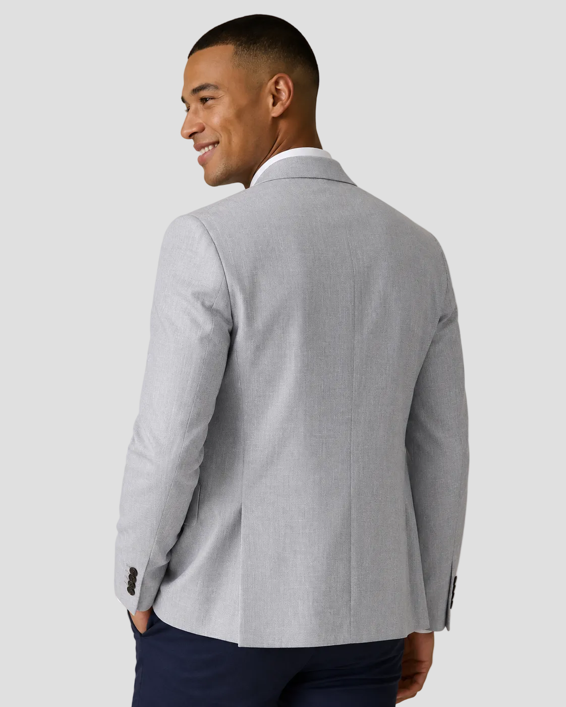 Charles Tyrwhitt Linen Cotton Jacket - Silver Grey