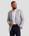 Charles Tyrwhitt Wool Silk Jacket - Silver Grey