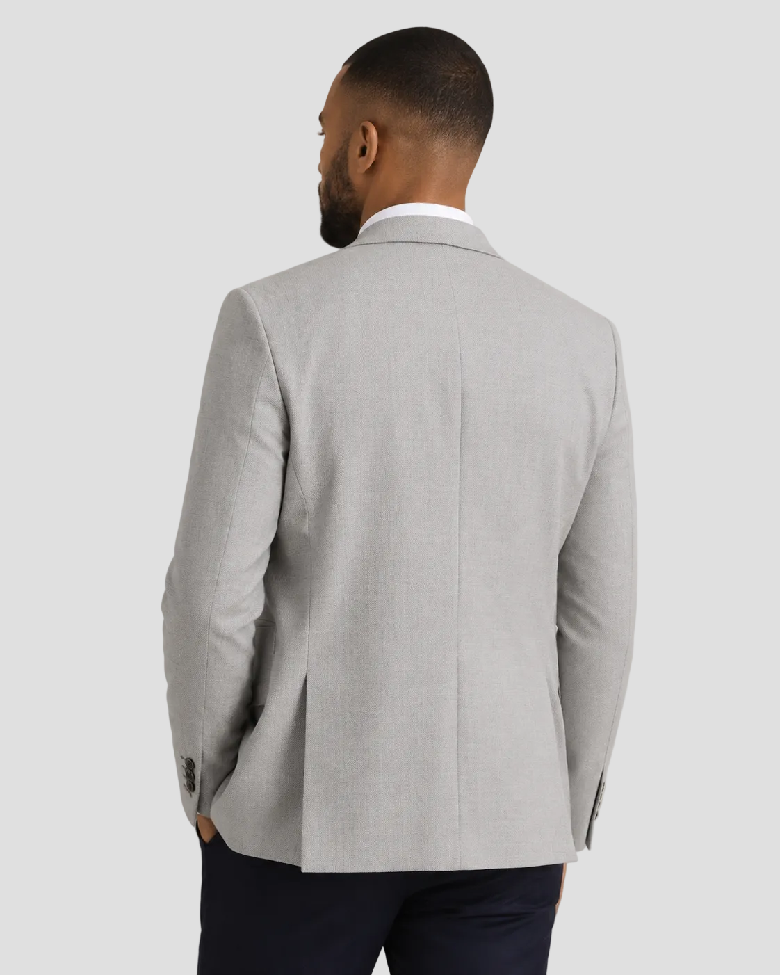 Charles Tyrwhitt Wool Silk Jacket - Silver Grey