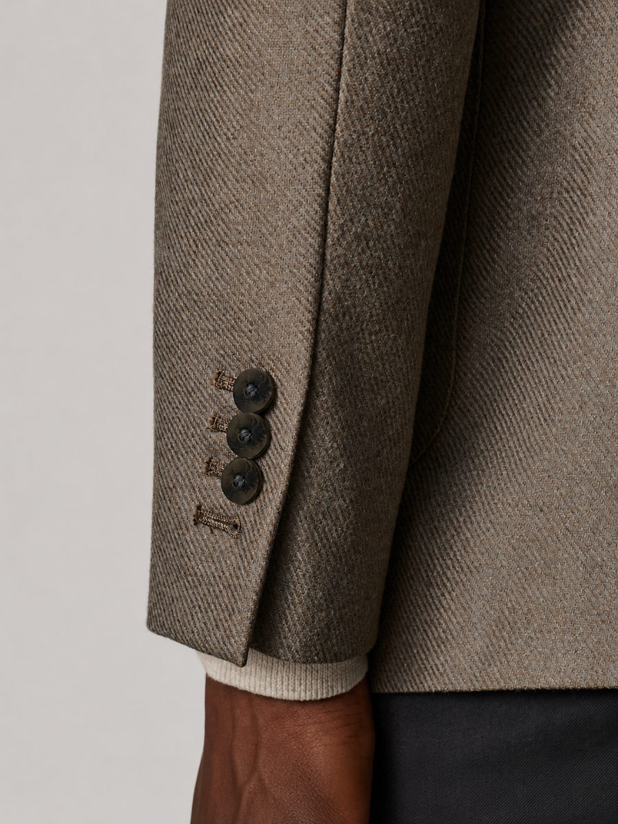 Charles Tyrwhitt Wool Silk Jacket – Mocha - LuxxeCoast