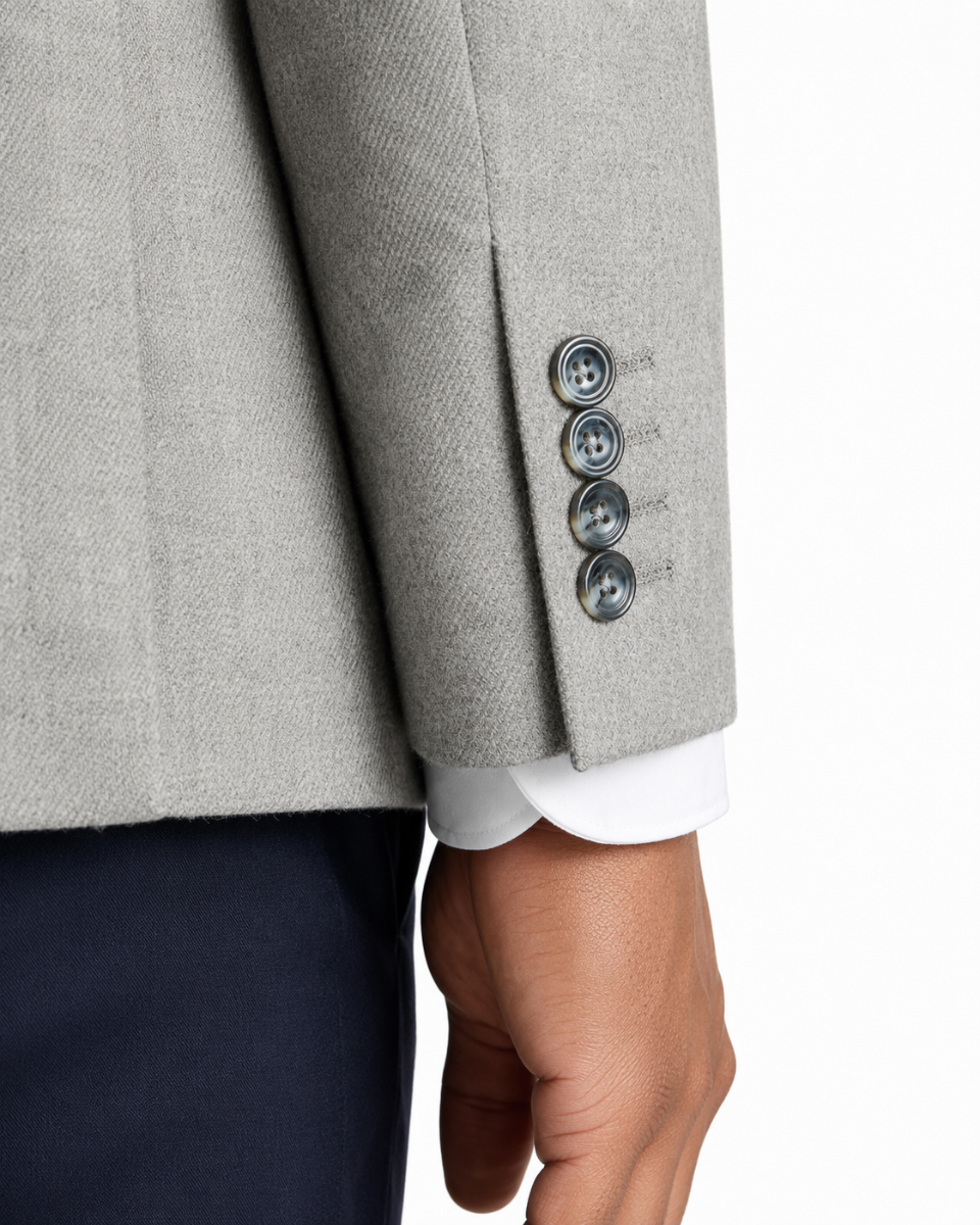 Charles Tyrwhitt Wool Texture Jacket - Silver - LuxxeCoast
